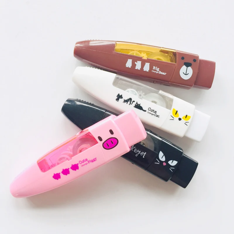 Kawaii милый копилка кошка Медведь Корректирующая лента школьные офисные принадлежности для детей школьные канцелярские принадлежности корректирующий ластик