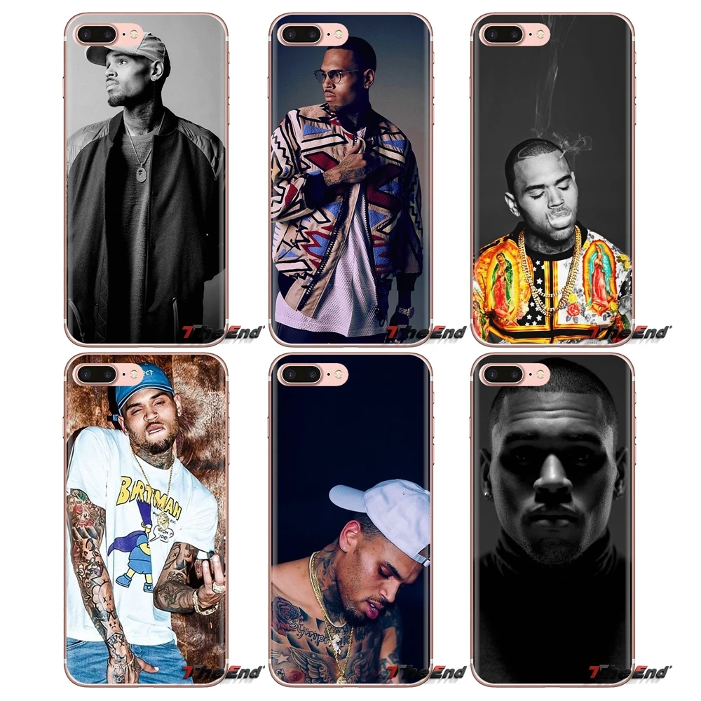 Soft Transparent Covers For Samsung Galaxy S3 S4 S5 Mini S6 S7 Edge S8 S9 S10 Plus Note 3 4 5 8 9 Charlie Chris Brown Breezy RNB |