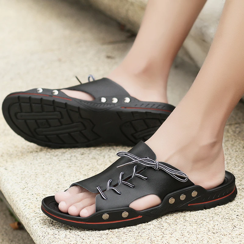 Босоножки Bomlight мужские разных цветов сандалии с перекрестными завязками пляжная