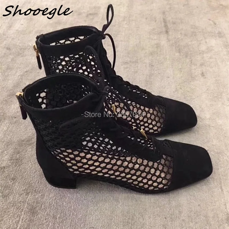 SHOOEGLE 2018 летние новые модельные стильные модные недельные Черные Сетчатые