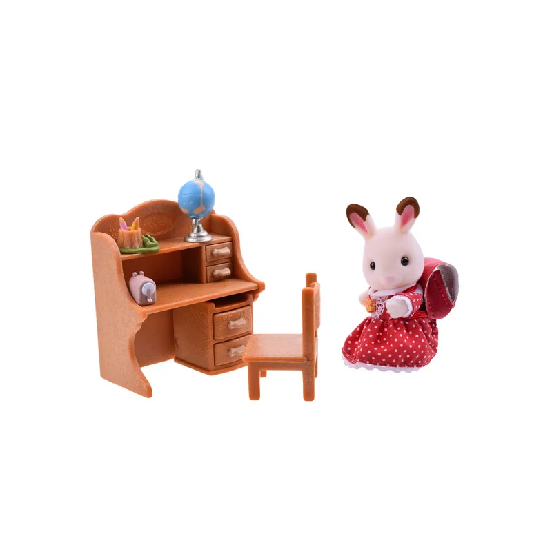 Sylvanian Family Dollhouse мебель фигура игрушка куклы шоколадный кролик сестра с набором