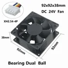 Вентилятор охлаждения Gdstime, 92x92 мм, 24 В постоянного тока, 9 см, 92x38 мм, с двумя шарикоподшипниками, бесколлекторный, 90x38 мм, 4 провода, 4 контакта, 20 шт.