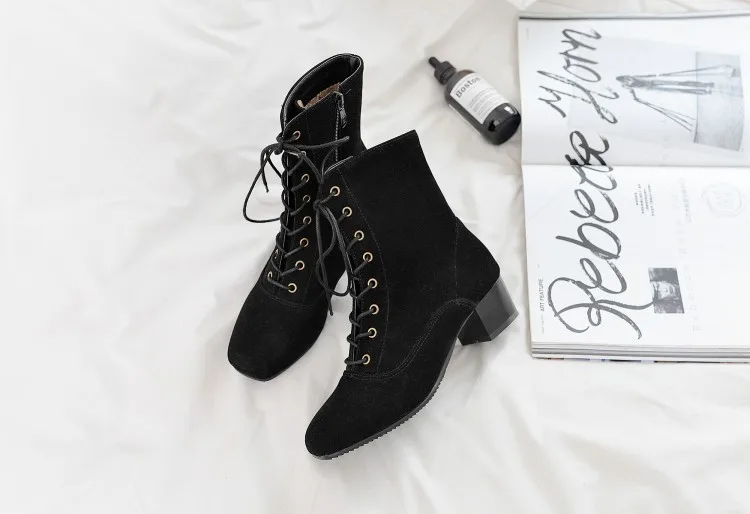 Big Size 9 10 11-16 boots women shoes ankle boots for women ladies boots Cross strap side zipper