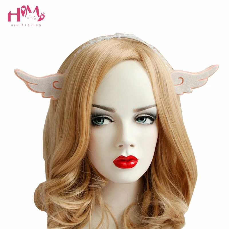 

Women's Angel Wings Club Party Hairbands Headbands Funny Punk Gothic Halloween Hairbands Lolita Style Sweet Girls Lace Hair Hoop