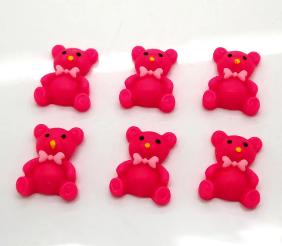 30 шт. медведи из смолы украшения поделки плоская задняя сторона кабошон
