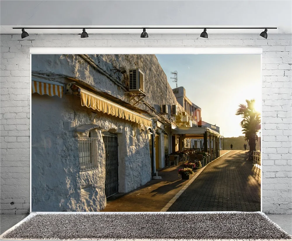 Laeacco город каменный дом наружных фотографии Фоны цифровой индивидуальные