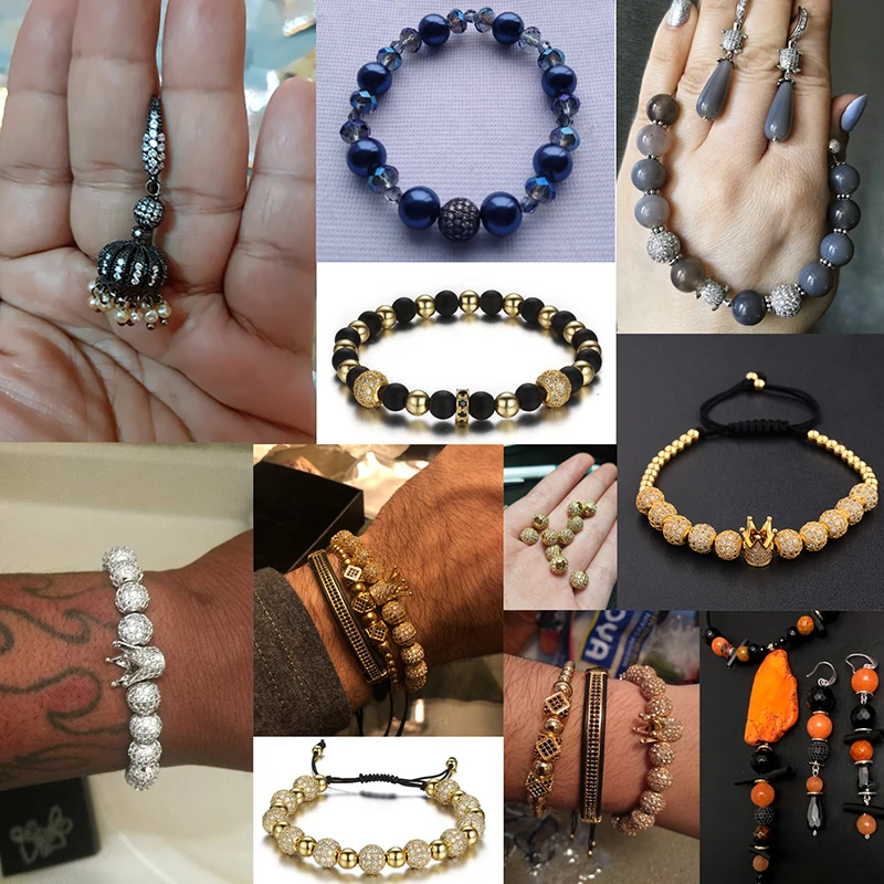 DIY круглые бусины аксессуары для изготовления ювелирных изделий Сделай Сам