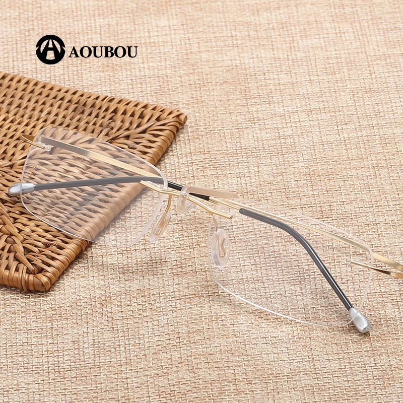 Anti-blue light Fatigue prevention HD Presbyopia goggles Unisex Frameless rimless reading glasses leesbril lentes de lectura mu |
