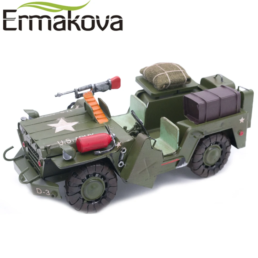 ERMAKOVA Американский Ретро металлический военный автомобиль орнамент винтажный