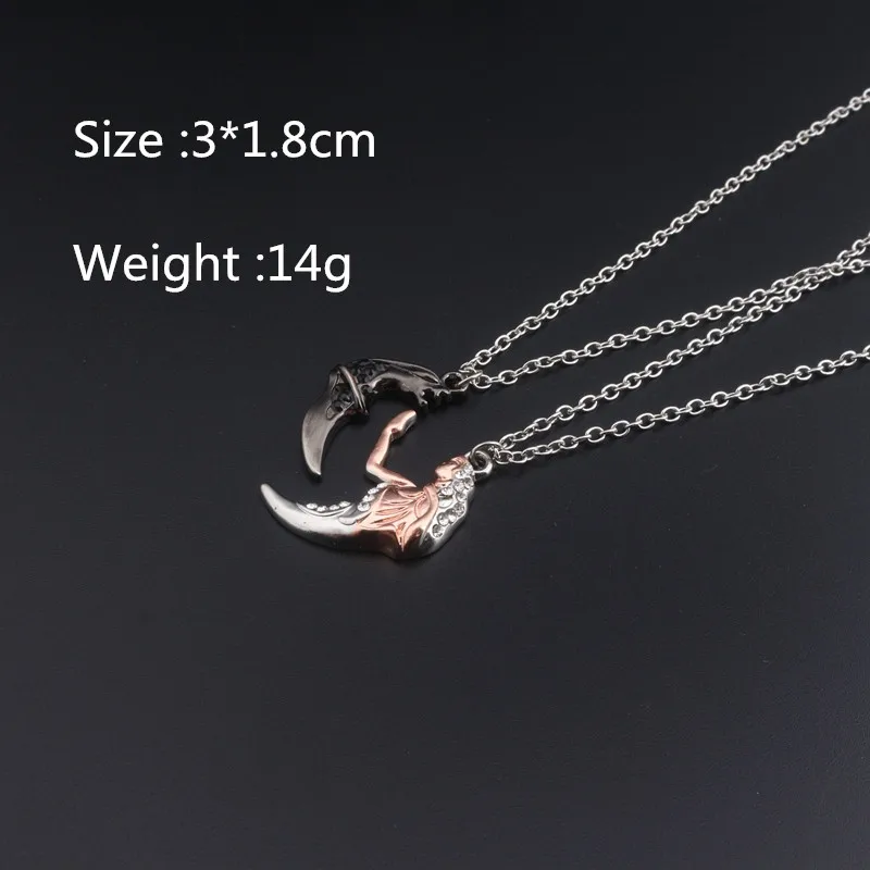 Плёнки lover's Jewelry Красота и зверь пары кристалл Цепочки ожерелья подвеска