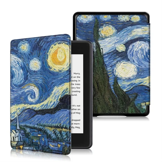 Kindle Paperwhite чехол с принтом чехол из искусственной кожи Slimshell для Amazon Kindle Paperwhite 4 чехол 10 поколения Funda Capa - Цвет: 6