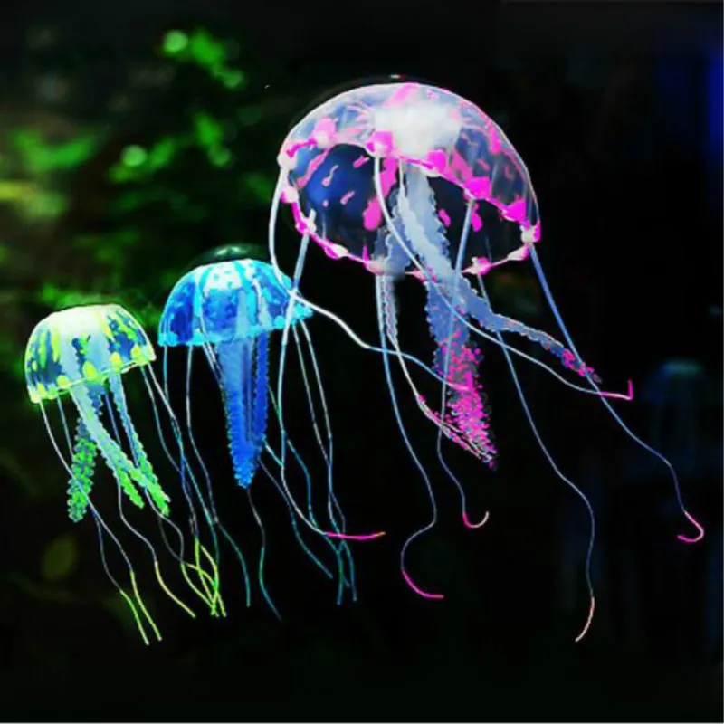 Аквариумная Медуза с эффектом свечения 5 см|glowing effect artificial jellyfish|jellyfish fish tankartificial
