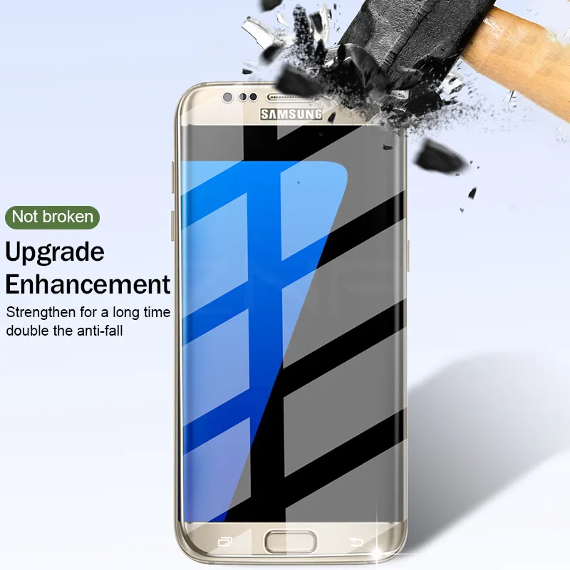 ZNP 3D закругленные края полное покрытие протектор экрана для samsung Galaxy S6 S7 Edge закаленное стекло на samsung S7 S6 стеклянная пленка