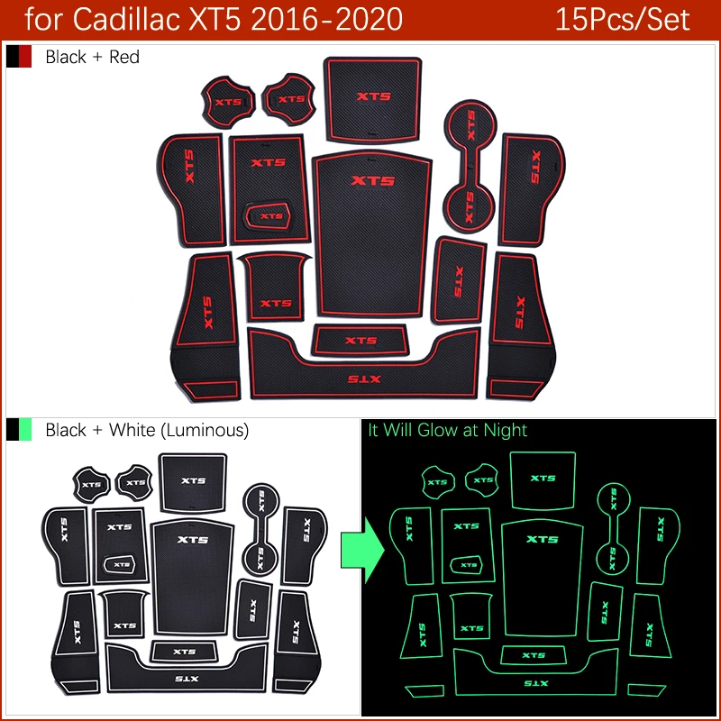 Противоскользящие резиновые коврики для калиток Cup Mat Cadillac XT5 2016 2017 2018 2019 2020 15
