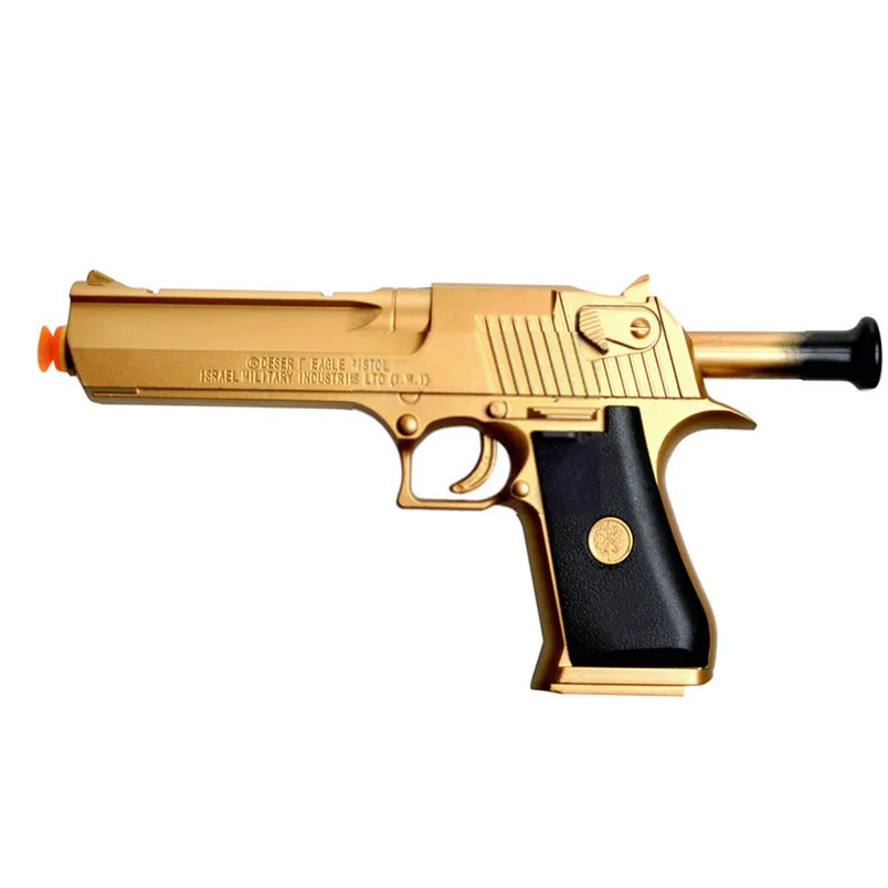 AbbyFrank Gold Edition игрушечный пистолет с мягкими пулями маленькая присоска пустынный Орел Игрушка для игр на открытом воздухе для детей Подарки для мальчиков
