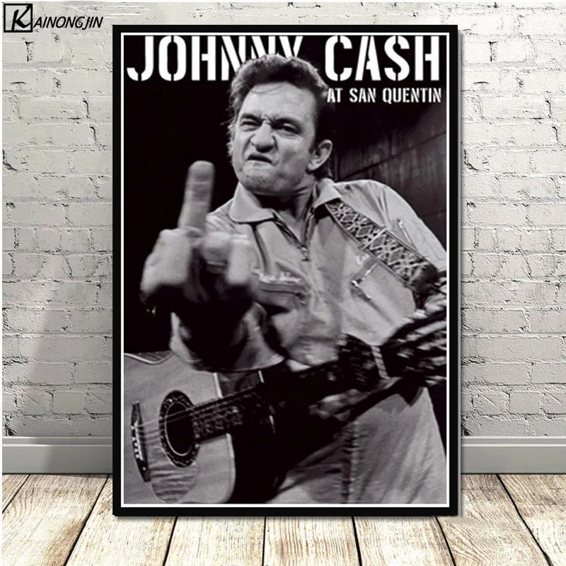 012 Johnny Cash плакат музыкальная рок-группа Star плакаты и принты холст настенная живопись книги по искусству изображение для гостиная домашний декор - Цвет: 012