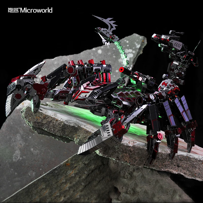 2018 новая модель Microworld Red devils scorpion DIY для лазерной резки паззл боец 3D металлическая