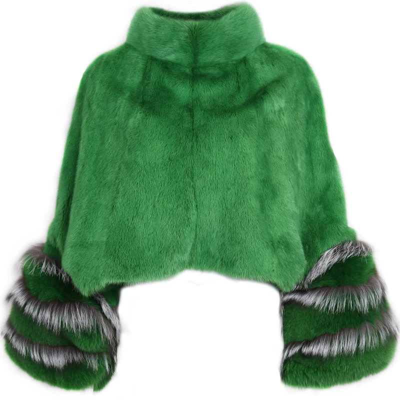 ladies mink fur jacket women real mink fur shawl natural fur coat