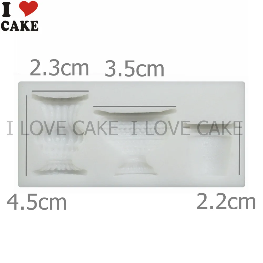 3D Цветочный горшок силиконовая форма феррамента торт поп де силиконовые формы