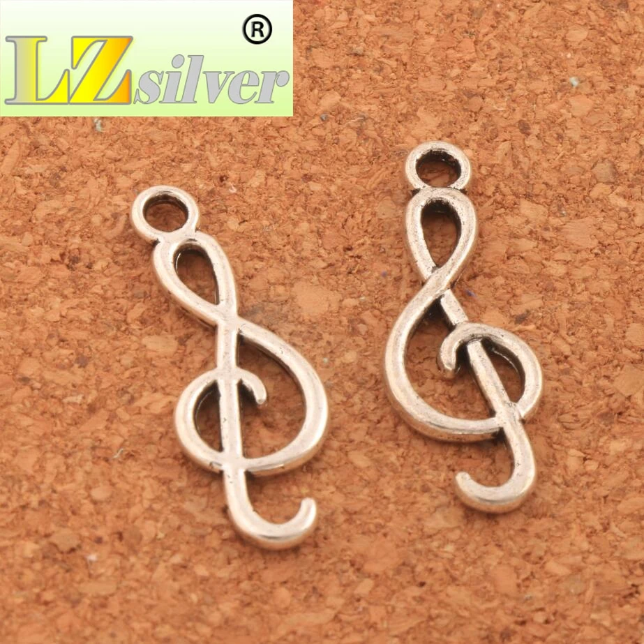 

Treble G Clef Musical Note Charms Pendants Jewelry DIY L1630 35pcs 25.5x9.3mm Zinc Alloy