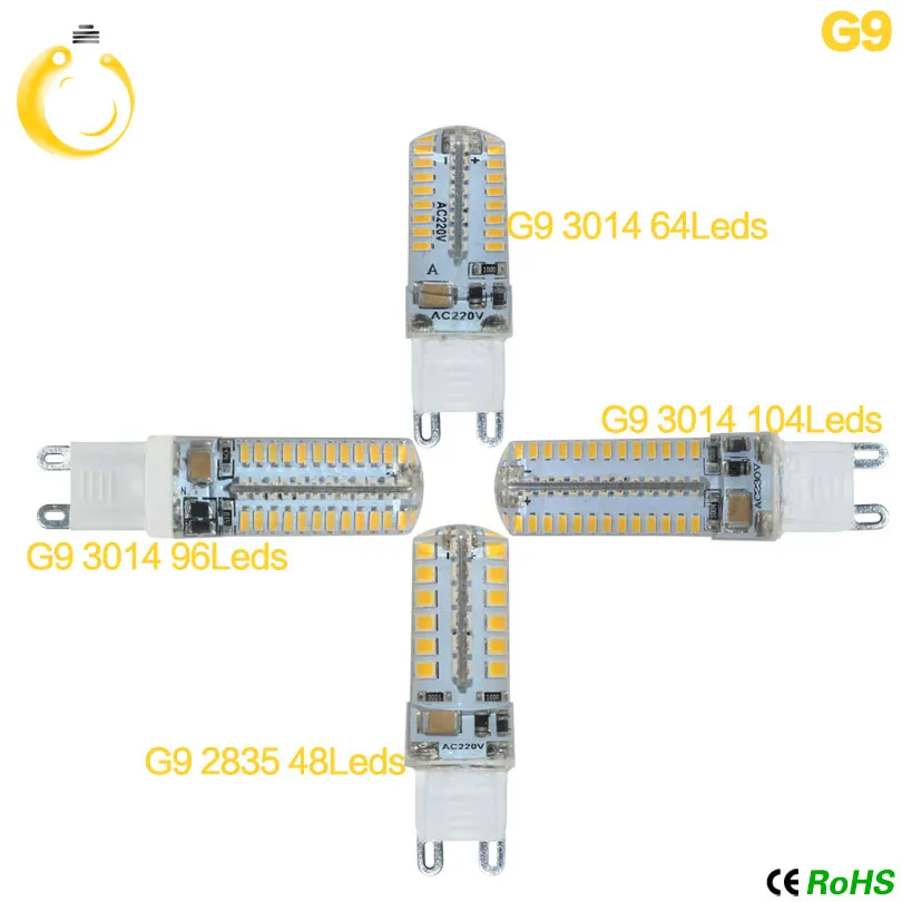 10 шт./лот низкая цена светодиодный лампы SMD 2835 3014 Светодиодный G4 G9 светодиодный светильник 3W 7 Вт 8 Вт 10 Вт 12 Вт Светодиодный светильник DC12V AC220V 360 градусов заменить Hal