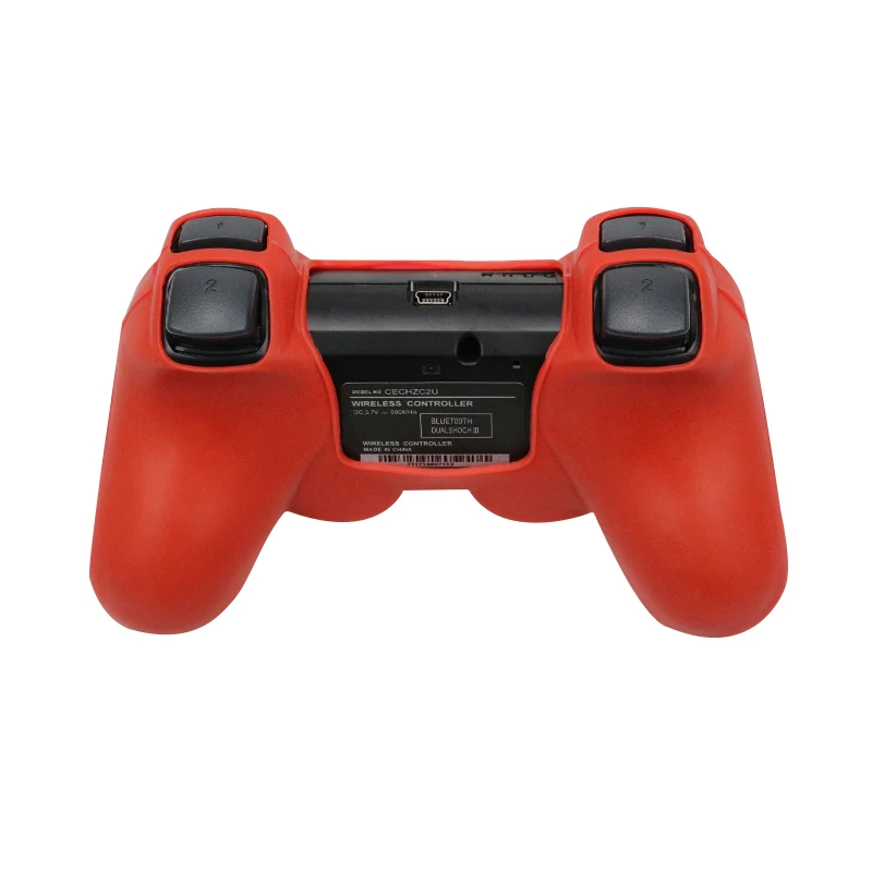 Силиконовый защитный чехол-накладка для PS3 контроллер гелевый чехол-накладка с 2 колпачками для джойстика