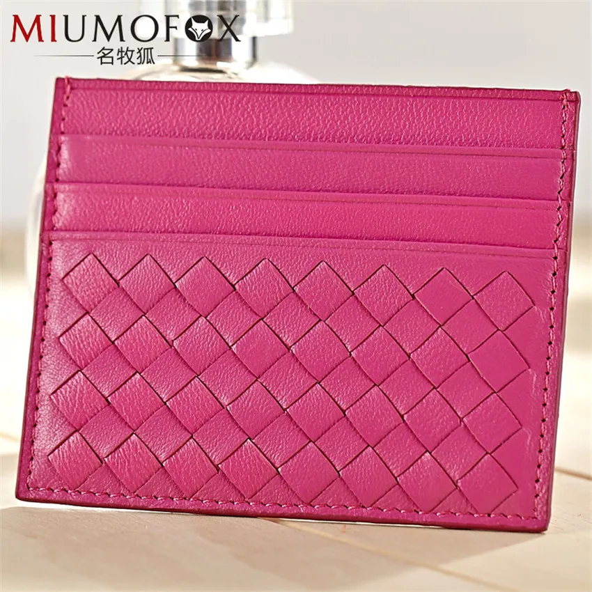 Мужские и женские кошельки из 2019 натуральной овечьей кожи Повседневные вязаные