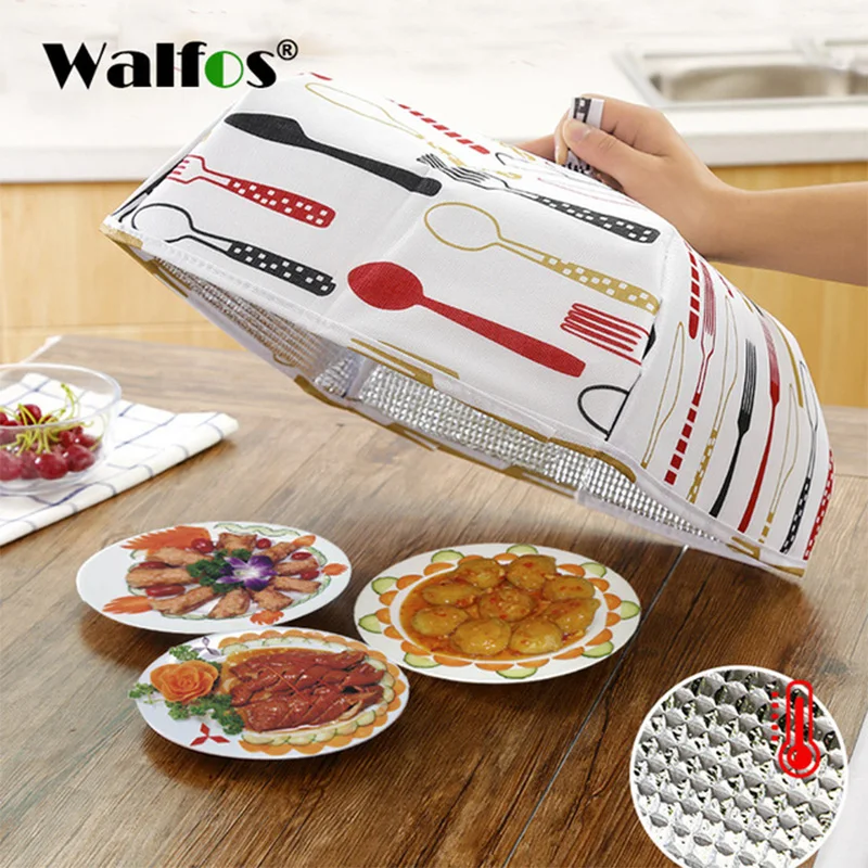 WALFOS Складная крышка для хранения продуктов теплая крышка для овощей контейнер крышка из алюминиевой фольги теплоизоляция Кухонные гаджеты