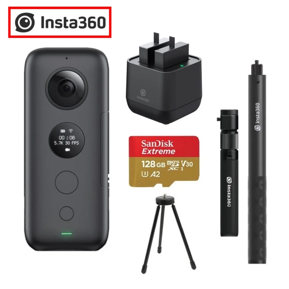 Спортивная Экшн камера Insta360 ONE X 5 7 K Video VR 360 для iPhone и Android youtube камера|Штативные