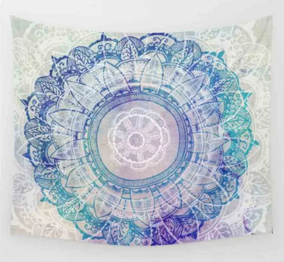 muticolor flower Гобелен с изображением слона Цветной печатных декоративные индийский ковер в виде мандалы Мандала со слоном настенная драпировка в стиле хиппи - Цвет: muticolor flower