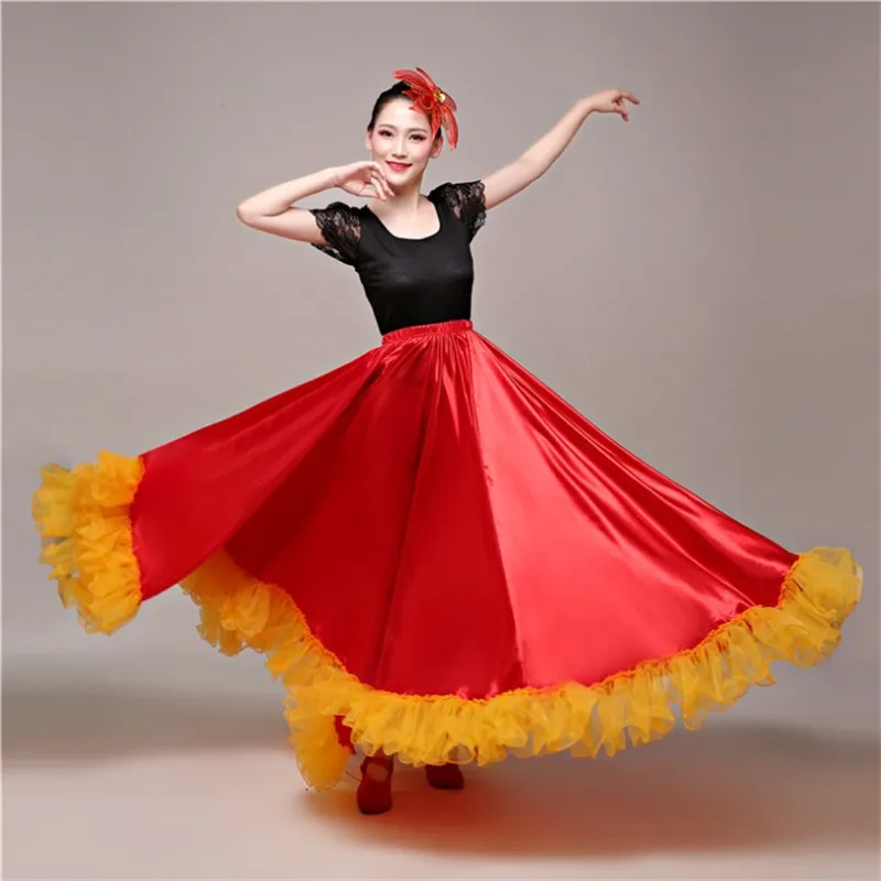 Spanish Latin Flamenco Bullfight Dance Skirt Dress Costumes Stage Performance Party Women Female Clothing Free Shipping | Тематическая