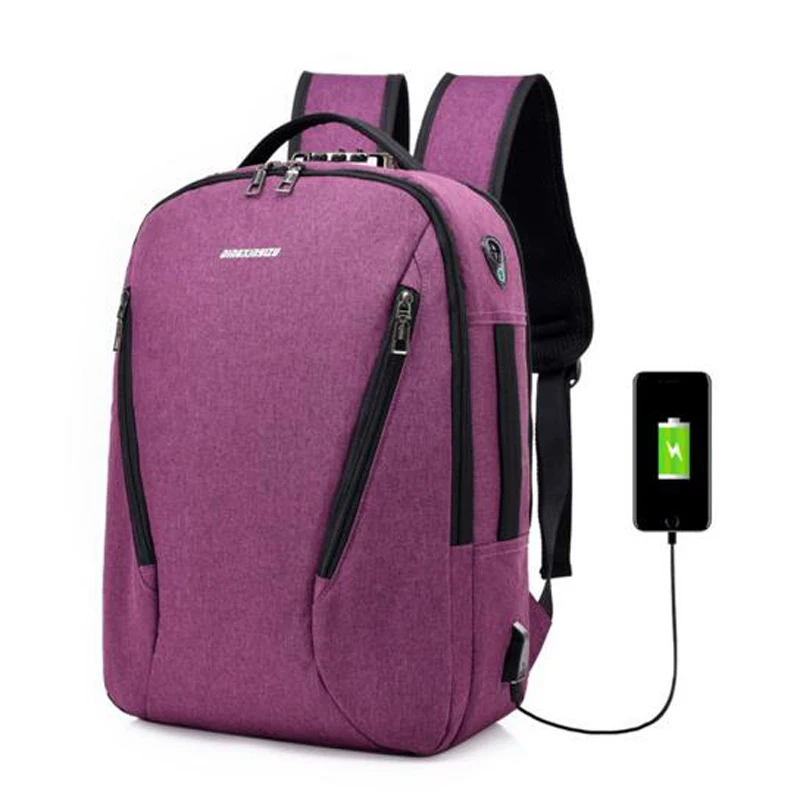 Рюкзак с usb интерфейсом Большая вместительная сумка для ноутбука мужские рюкзаки