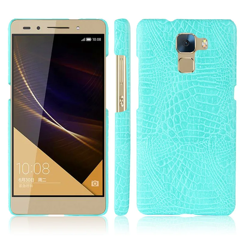 Чехол для Huawei Honor 7 Honor7 с крокодиловой текстурой Жесткий из поликарбоната и