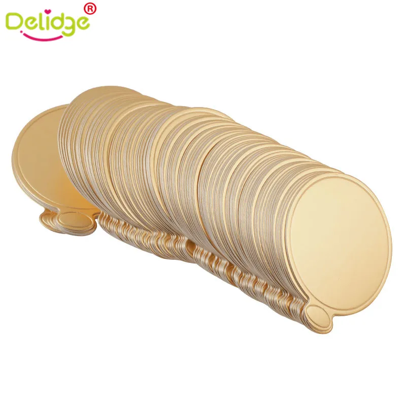Delidge 100 шт./компл. круглые доски для тортов доска мусса бумажная тарелка кексов