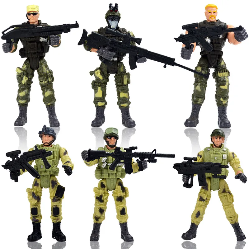 

SWAT Military man Command Mini Figures Action Modern Army Combat Game Figures Model Toys Military Plastic Soldiers Children gift