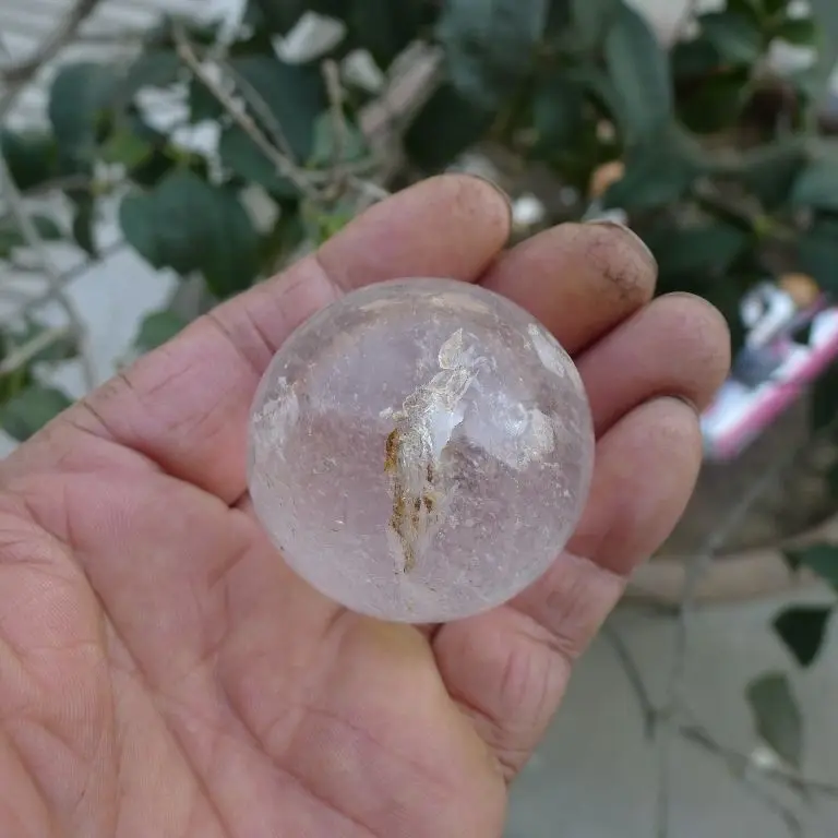 Бесплатная доставка 160 г Натуральный прозрачный кварцевый хрустальный шар | Дом и