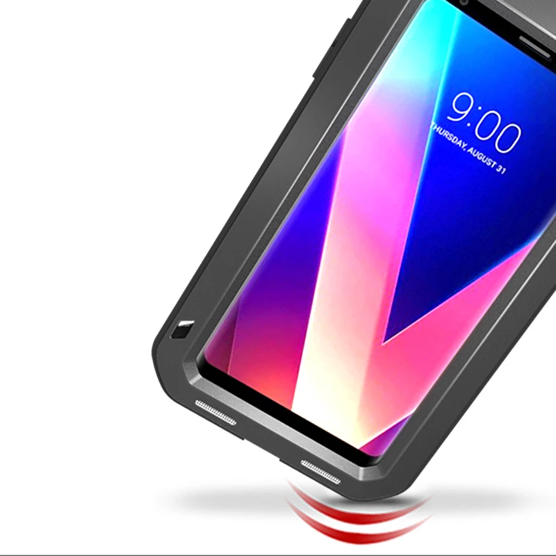 Мощный Алюминиевый металлический бронированный чехол LOVE MEI для LG V30