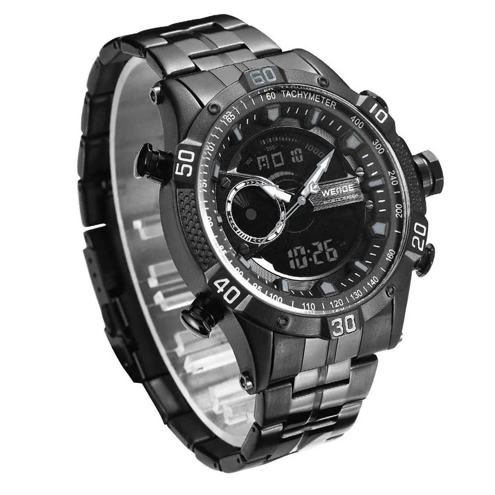WEIDE мужские спортивные часы многофункциональные аналоговый СВЕТОДИОДНЫЙ