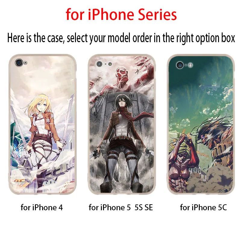 Мягкий чехол с аниме атакой титанов для iPhone 12 11 Pro X XS Max XR 8 7 6 Plus 5s SE 2020 S 1 Mini |