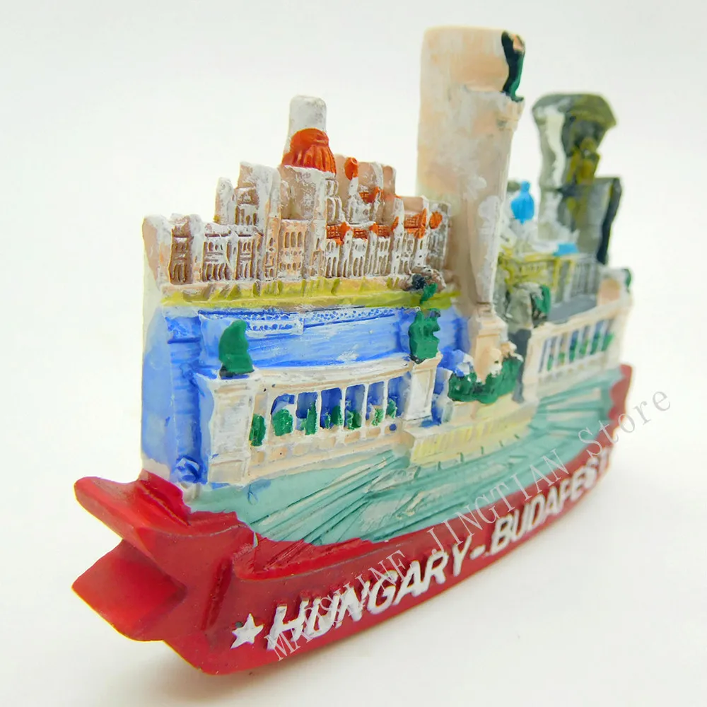 

Hungary Budapest Hand Painted Fridge Magnet World Souvenirs Craft Resin Refrigerator Magnetic Sticker Kitchen Home Decoration