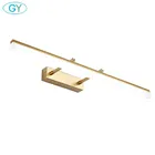 Винтажный растягивающийся светодиодный светильник для туалетного столика, Золотой светодиодный светильник для зеркала в ванной, передняя лампа для макияжа, светодиодный светильник