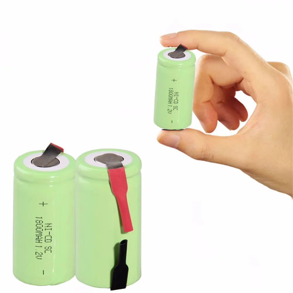 10 шт. SC 1800mah 1 2 v батарея NICD аккумуляторная электрическая отвертка 4 25 см *