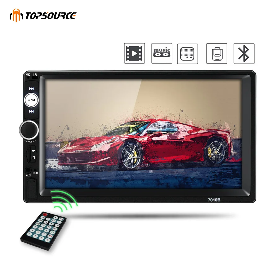 TOPSOURCE 7010B общее 2 Din автомобильное радио MP5 7 дюймов HD сенсорный экран Аудио