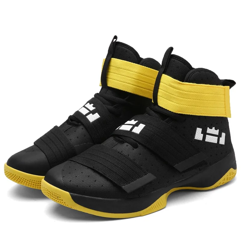 Black yellow-2 Горячая Распродажа, унисекс, профессиональная Баскетбольная обувь, мужские амортизирующие кроссовки, для девушек, студентов, тренировочная обувь, обувь с мячом, Zapatos baloncesto - Цвет: Black yellow-2
