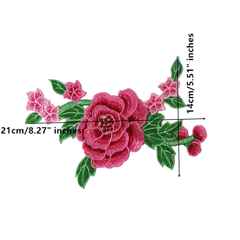 1piece Rose Carmine Lace Embroidery Patches Collar Motif Applique Scrapbooking Clothes Sewing Accessories | Дом и сад