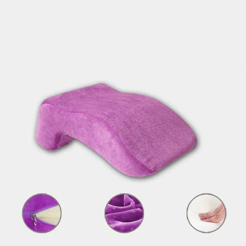 velvet purple Подушка для сна из пены с эффектом памяти для путешествий и офиса, Настольная Подушка с медленным отскоком - Цвет: velvet purple