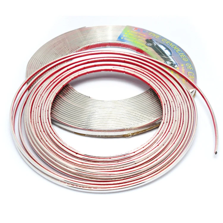 Хромированная полоса для отделки интерьера автомобиля 6 мм х 15 м универсальная