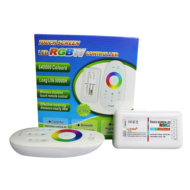 1Set RGBW Controller DC12V 2.4G Touch Screen LED Receiver +DC12-24V 24A RF Remote Control For Led Strip | Освещение