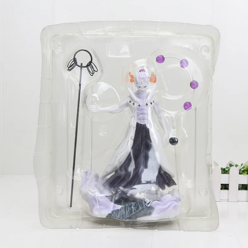 Obito no box Пластиковая Фигурка героя Наруто Учиха Обито Мадара Учиха рикудусеннина ПВХ 25 см модель игрушки наруто Shippuden фильм кукла аниме - Цвет: Obito no box