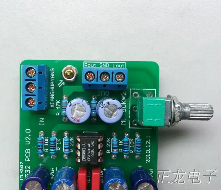 

Amplifier Board BB OPA2604AP Dual Preamplifier Board Finished Product